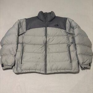 The North Face Nuptse 700 Mens Down Fill Puffer Jacket Grey XL Winter Outdoor
